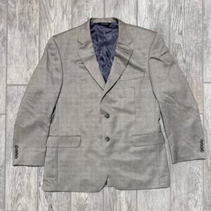 Jos A Bank Signature Silk Camel Hair Herringbone blazer jacket sports coat‎ 43R